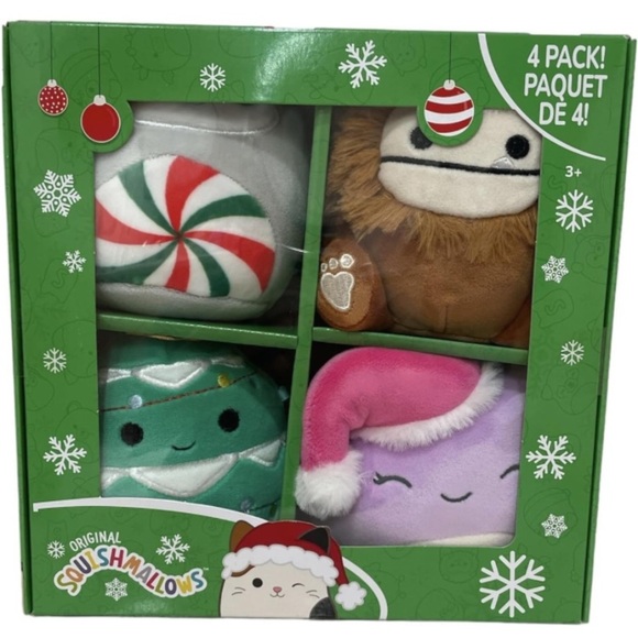 Squishmallows Christmas Collectible Set of 4 mini - Benny, Beula, Nissa, Johann - Picture 2 of 4